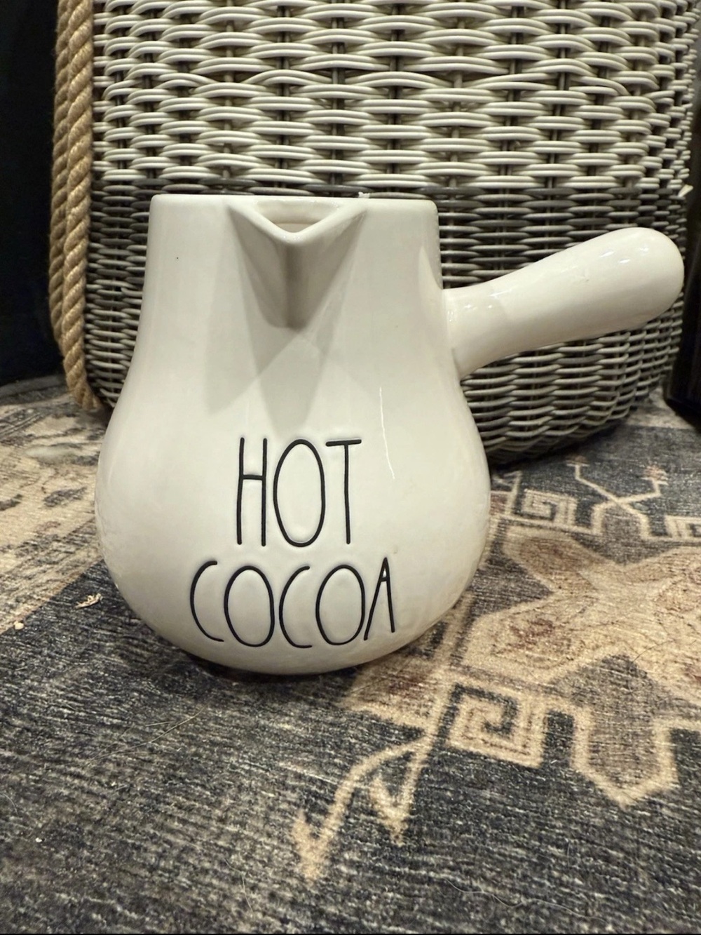 Rare htf Rae Dunn HOT COCOA Pot pitcher cooking kitchen accessories decoration